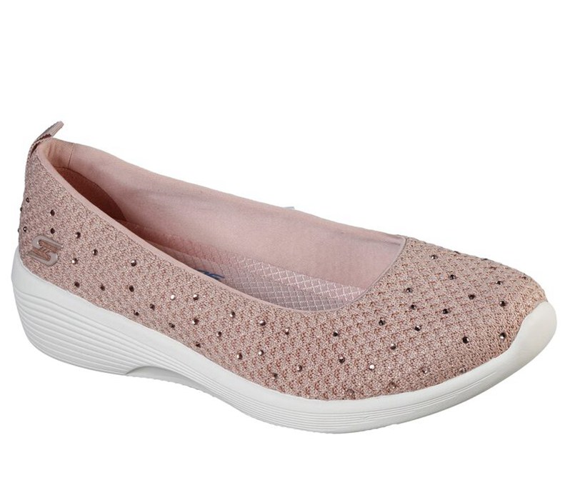 Skechers Dam Rosa Platta Skor - Arya - Sweet Glitz - Sverige (KGZDJ-9051)